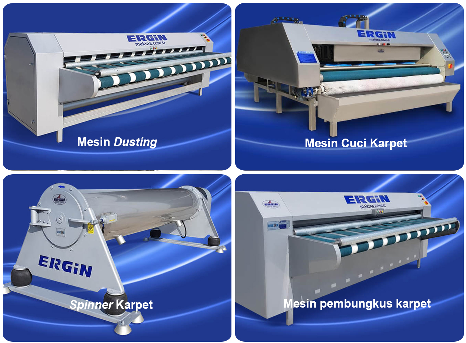 Mesin-mesin di kedai cuci karpet